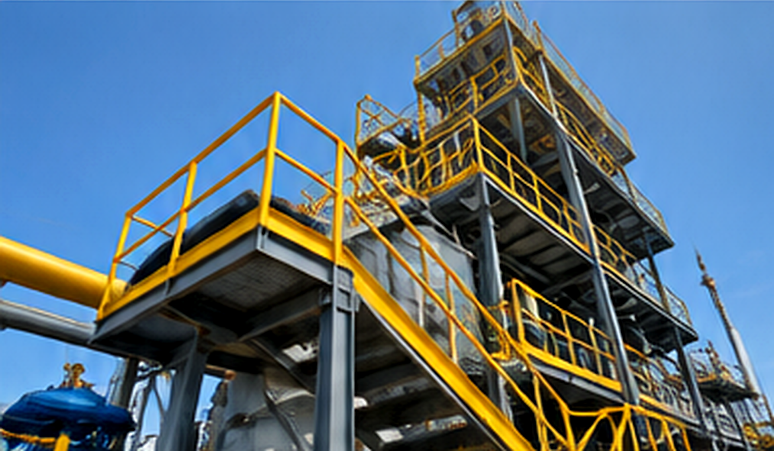 Infraestrutura industrial representando projeto técnico de inspeção